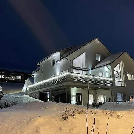Modern On Near Tromso With Northern Lights And Nature * Kvaloya