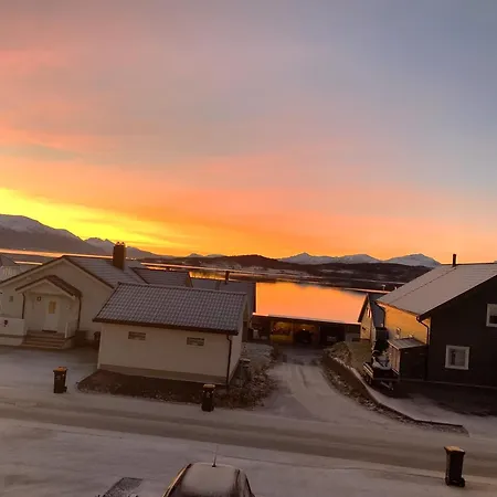 Modern On Near Tromso With Northern Lights And Nature *